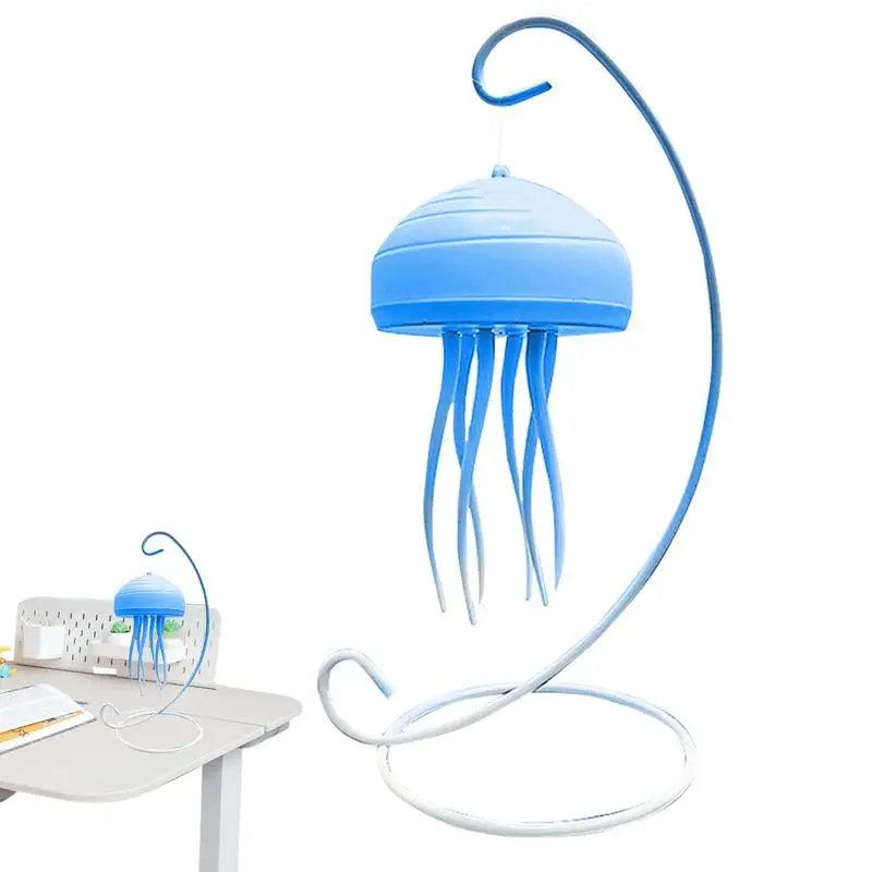 Jellyfish Night Lamp – Rotating LED Tabletop Light with Dynamic Motion | Creative Bedroom Sleeping Light