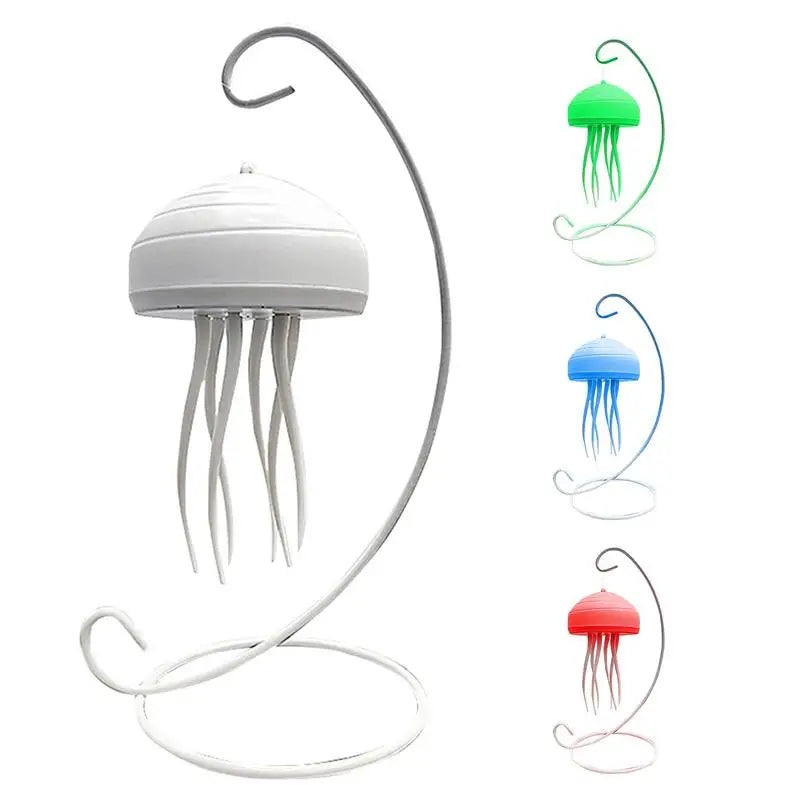 Jellyfish Night Lamp – Rotating LED Tabletop Light with Dynamic Motion | Creative Bedroom Sleeping Light