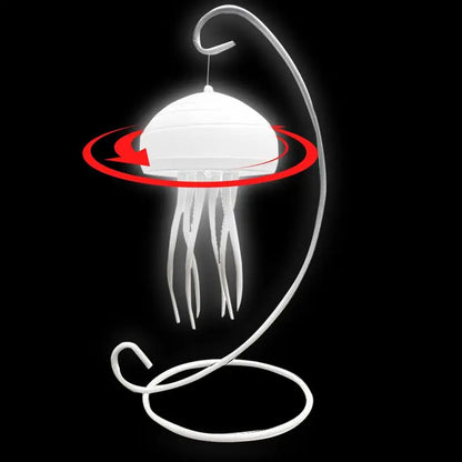 Jellyfish Night Lamp – Rotating LED Tabletop Light with Dynamic Motion | Creative Bedroom Sleeping Light