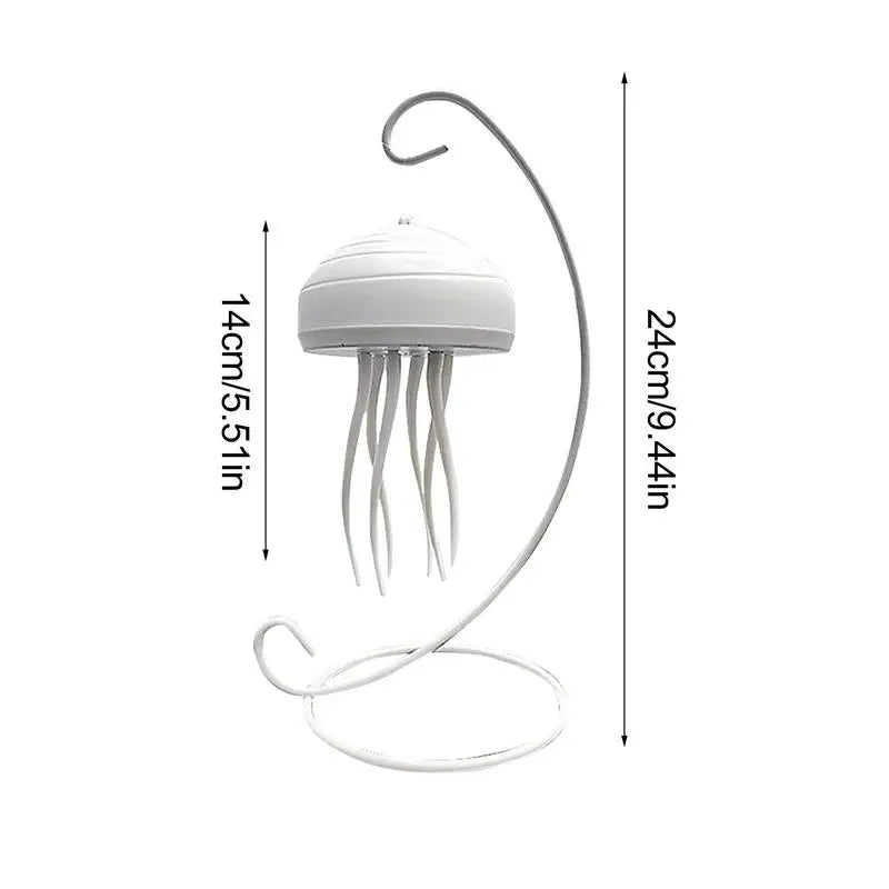 Jellyfish Night Lamp – Rotating LED Tabletop Light with Dynamic Motion | Creative Bedroom Sleeping Light